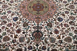 Central medallion detail of New Tabriz rug from Iran / Persia