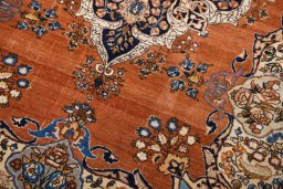 Central medallion detail of 1930s Tabriz rug from Iran / Persia