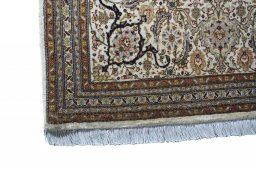 Full view of 2000s Tabriz rug from Iran / Persia, 358 × 250 cm in Beige tones