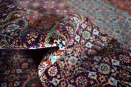 Surface texture of New Tabriz rug with natural Cork and intricate pattern