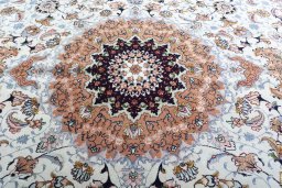Central medallion detail of New Tabriz rug from Iran / Persia