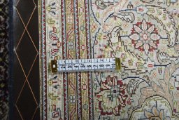 Surface texture of New Tabriz rug with natural Cork and intricate pattern