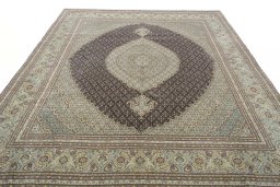 Surface texture of New Tabriz rug with natural Cork and intricate pattern