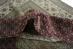 Surface texture of New Tabriz rug with natural Cork and intricate pattern