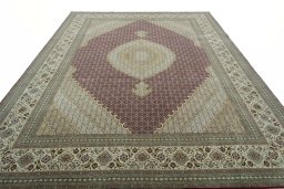 Surface texture of New Tabriz rug with natural Cork and intricate pattern