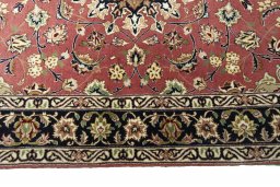 Close-up detail of New Tabriz rug from Iran / Persia showing Cork weave