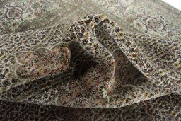 Surface texture of New Tabriz rug with natural Cork and intricate pattern