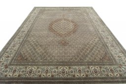 Surface texture of New Tabriz rug with natural Cork and intricate pattern