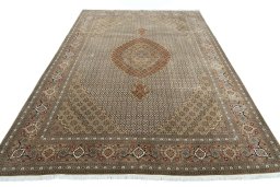 Surface texture of New Tabriz rug with natural Cork and intricate pattern