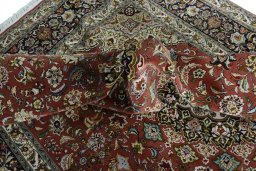 Surface texture of New Tabriz rug with natural Cork and intricate pattern