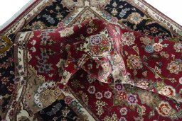 Surface texture of New Tabriz rug with natural Cork and intricate pattern