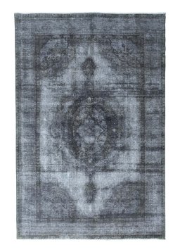 Full view of 1970s Tabriz rug from Iran / Persia, 290 × 190 cm in Gray tones