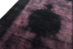 Backside of handmade 1970s Tabriz rug showing knot structure and weave density