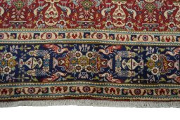 Central medallion detail of 2000s Tabriz rug from Iran / Persia