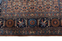 Central medallion detail of 1930s Tabriz rug from Iran / Persia