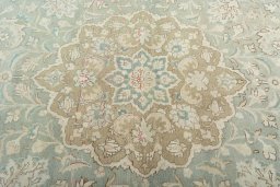 Central medallion detail of 1950s Tabriz rug from Iran / Persia