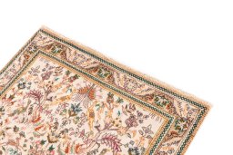 Surface texture of 1975s Tabriz rug with natural Wool and intricate pattern
