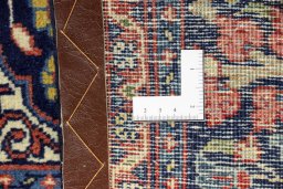 Close-up detail of 2000s Tabriz rug from Iran / Persia showing Wool weave