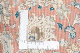 Close-up detail of 2019s Tabriz rug from Iran / Persia showing Wool weave