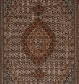 Surface texture of New Tabriz rug with natural Wool and intricate pattern