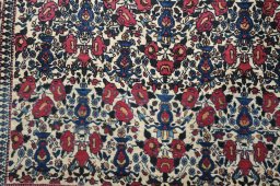 Central medallion detail of 1930s Tehran rug from Iran / Persia