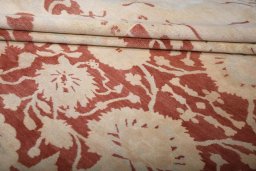 Full view of New Yazd rug from Iran / Persia, 482 × 368 cm in Red tones