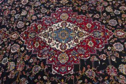 Central medallion detail of 2000s Yazd rug from Iran / Persia