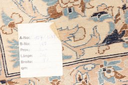 Close-up detail of 2019s Nain 6La with Silk rug from Iran / Persia showing Wool weave