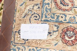 Surface texture of New Nain 6La with Silk rug with natural Wool and intricate pattern