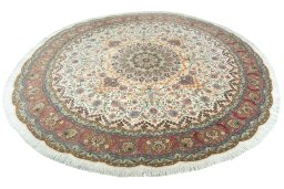 Surface texture of New Tabriz 50/60/70 Raj rug with natural Cork and intricate pattern