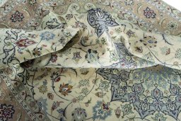 Surface texture of New Tabriz 50/60/70 Raj rug with natural Cork and intricate pattern