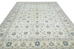 Surface texture of New Tabriz 50/60/70 Raj rug with natural Cork and intricate pattern