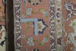 Central medallion detail of New Tabriz 50/60/70 Raj rug from Iran / Persia
