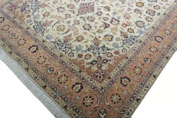 Full view of New Tabriz 50/60/70 Raj rug from Iran / Persia, 310 × 205 cm in Beige tones