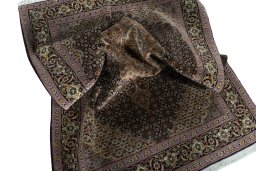 Surface texture of New Tabriz 50/60/70 Raj rug with natural Cork and intricate pattern
