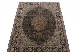 Surface texture of New Tabriz 50/60/70 Raj rug with natural Cork and intricate pattern
