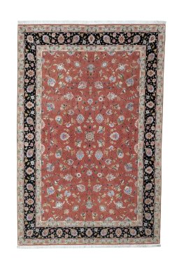 Full view of New Tabriz 50/60/70 Raj rug from Iran / Persia, 308 × 203 cm in Red tones