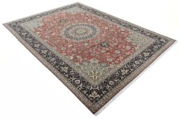 Close-up detail of New Tabriz 50/60/70 Raj rug from Iran / Persia showing Cork weave