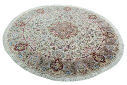 Close-up detail of New Tabriz 50/60/70 Raj rug from Iran / Persia showing Cork weave