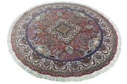 Close-up detail of New Tabriz 50/60/70 Raj rug from Iran / Persia showing Cork weave