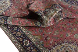 Surface texture of New Tabriz 50/60/70 Raj rug with natural Cork and intricate pattern