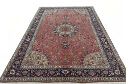 Surface texture of New Tabriz 50/60/70 Raj rug with natural Cork and intricate pattern