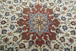 Central medallion detail of 2000s Tabriz 50/60/70 Raj rug from Iran / Persia