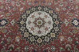 Central medallion detail of 2000s Tabriz 50/60/70 Raj rug from Iran / Persia