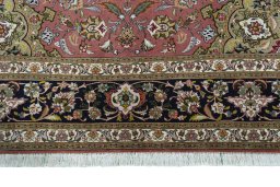 Full view of 2000s Tabriz 50/60/70 Raj rug from Iran / Persia, 290 × 202 cm in Red tones