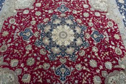 Central medallion detail of 2000s Tabriz 50/60/70 Raj rug from Iran / Persia