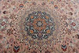 Central medallion detail of 2000s Tabriz 50/60/70 Raj rug from Iran / Persia
