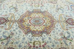 Central medallion detail of 2000s Tabriz 50/60/70 Raj rug from Iran / Persia