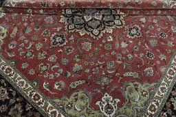 Close-up detail of 2000s Tabriz 50/60/70 Raj rug from Iran / Persia showing Cork weave