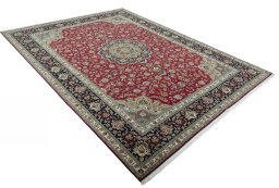 Close-up detail of New Tabriz 50/60/70 Raj rug from Iran / Persia showing Cork weave